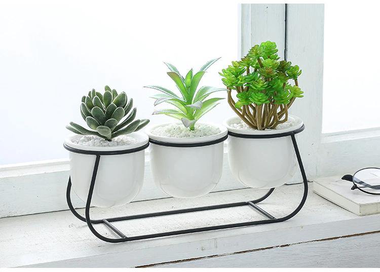 Hommfer – Ensemble de Pots à Plantes Nordiques avec Support Métallique - Hommfer