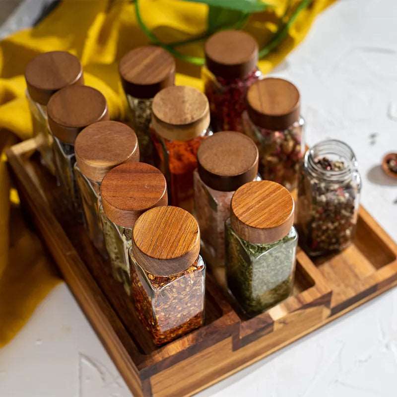 Hommfer – Ensemble de tiroirs à épices en verre - Hommfer