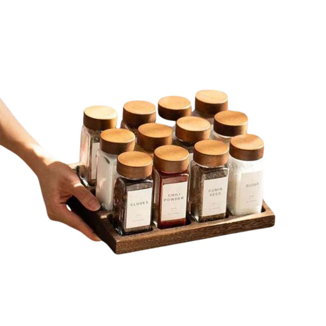 Hommfer – Ensemble de tiroirs à épices en verre - Hommfer