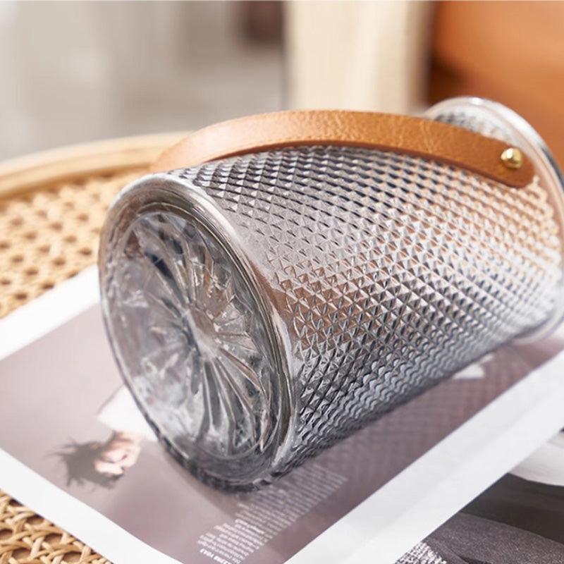 Hommfer – Ensemble de Vases Créatifs en Verre avec Anse en Cuir - Hommfer