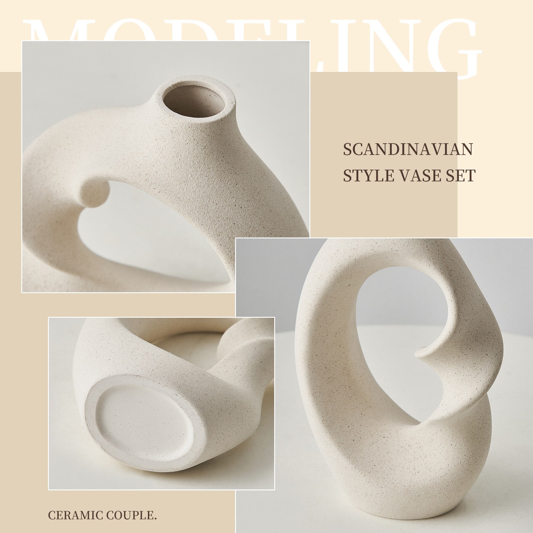 Hommfer – Ensemble de Vases en Céramique Tira Style Nordique - Hommfer