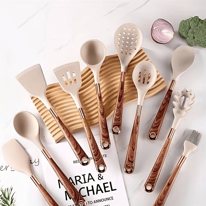 Hommfer – Ensemble d’Ustensiles de Cuisine en Silicone avec Design Élégant - Hommfer