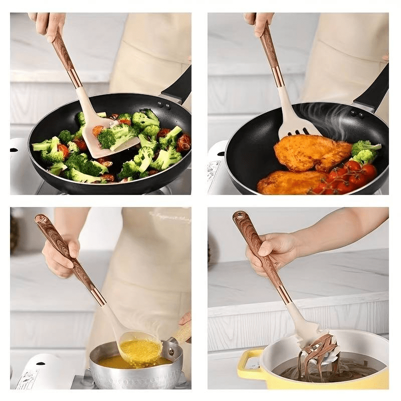 Hommfer – Ensemble d’Ustensiles de Cuisine en Silicone avec Design Élégant - Hommfer