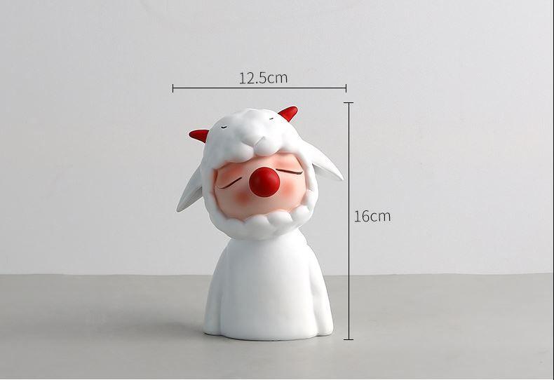 Hommfer – Figurine Décorative Mouton Moderne en Résine - Hommfer