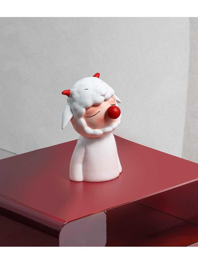 Hommfer – Figurine Décorative Mouton Moderne en Résine - Hommfer