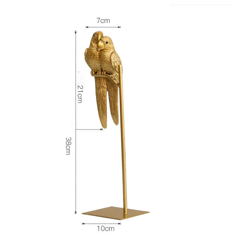 Hommfer – Figurine Perroquet Porte - Bonheur en Résine Moderne - Hommfer