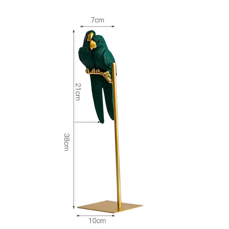 Hommfer – Figurine Perroquet Porte - Bonheur en Résine Moderne - Hommfer