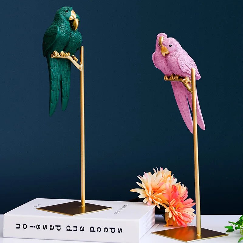Hommfer – Figurine Perroquet Porte - Bonheur en Résine Moderne - Hommfer