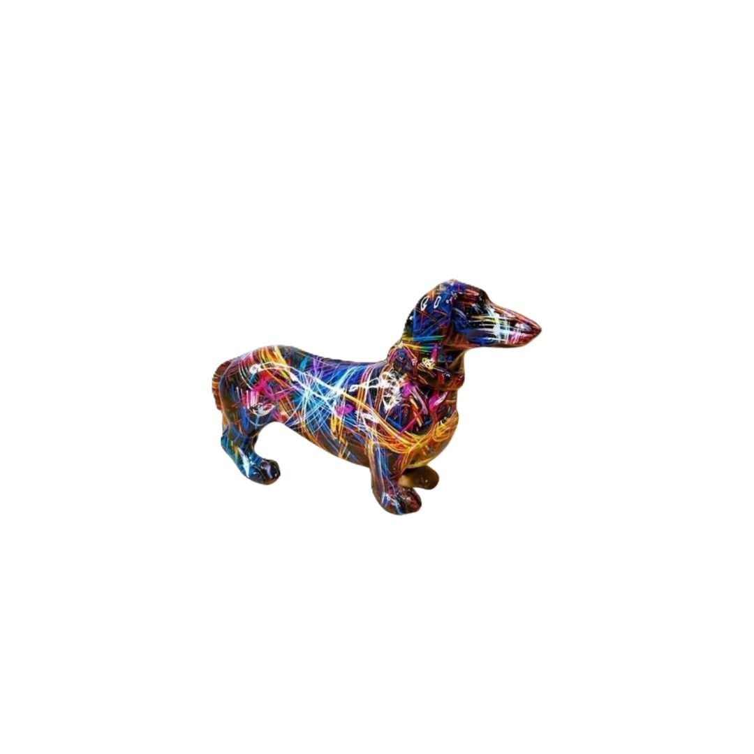 Hommfer – Figurine Teckel Moderne en Résine - Hommfer