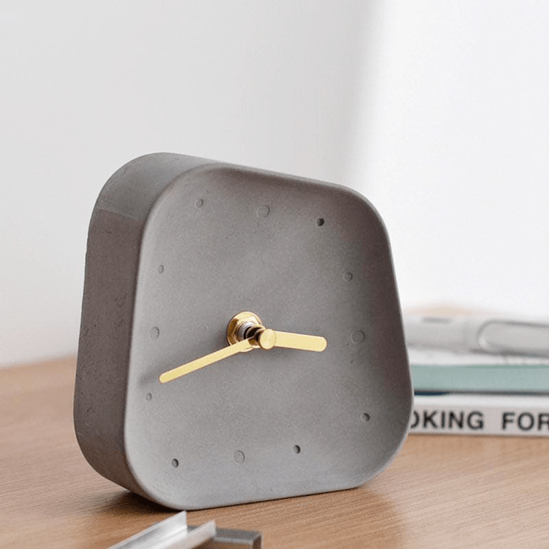 Hommfer – Horloge de Bureau en Ciment pour la Chambre - Hommfer