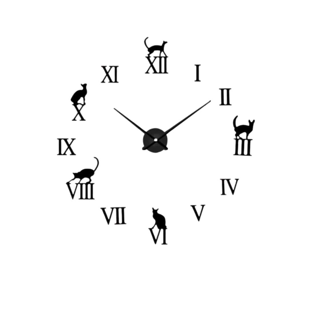 Hommfer – Horloge Murale Décorative Chat 3D - Hommfer