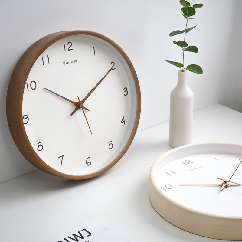 Hommfer – Horloge Murale Élégante en Bois Silencieuse - Hommfer