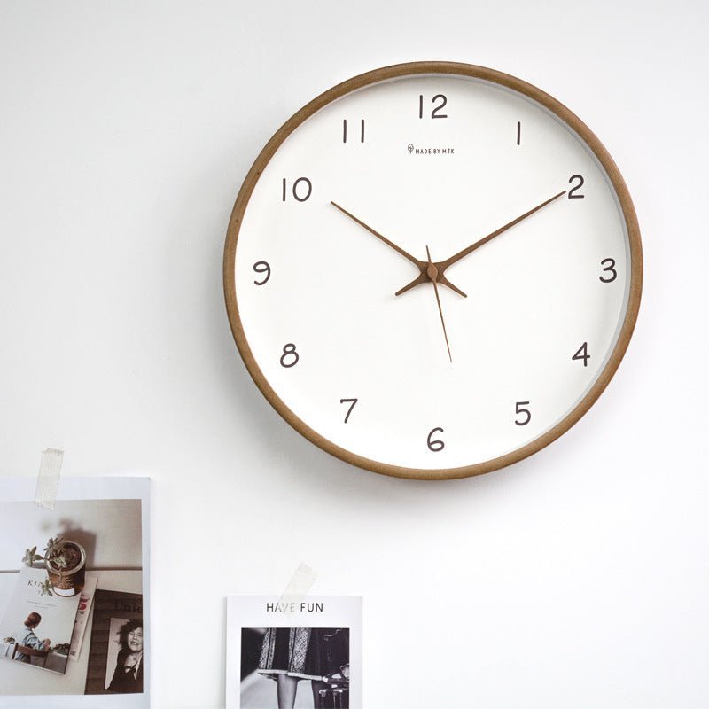 Hommfer – Horloge Murale Élégante en Bois Silencieuse - Hommfer