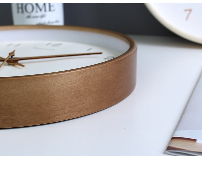 Hommfer – Horloge Murale Élégante en Bois Silencieuse - Hommfer