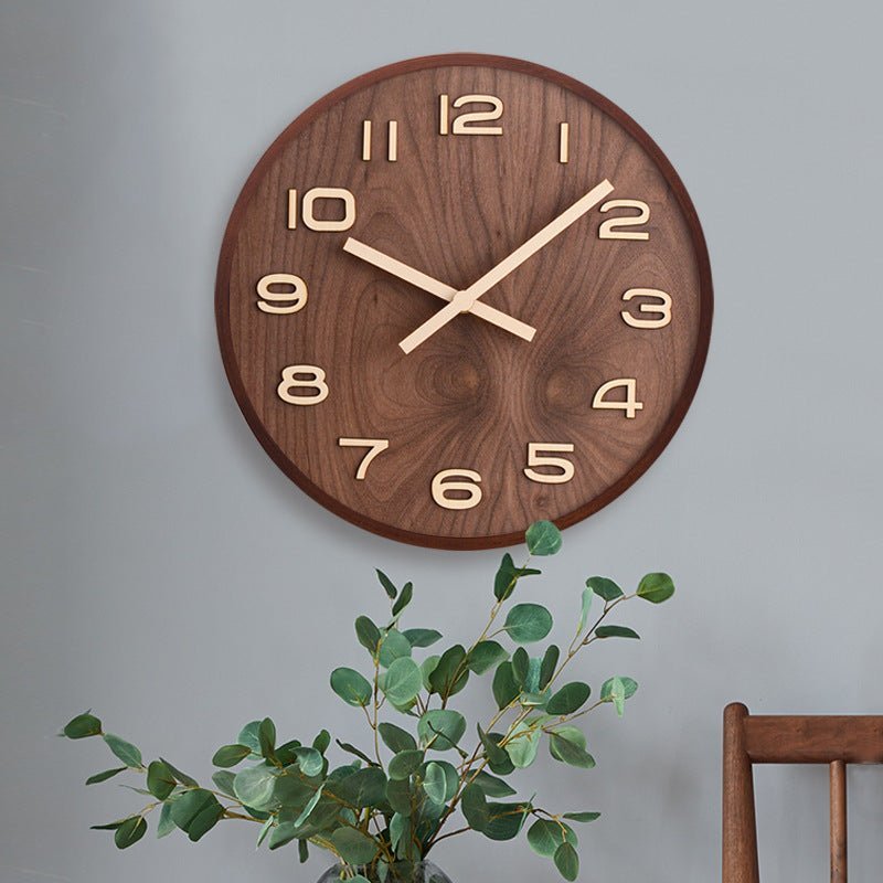 Hommfer – Horloge Murale Minimaliste en Noyer - Hommfer