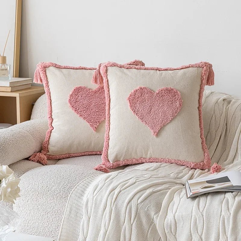 Hommfer - Housse Coussin Géométrique Rose 45x45 cm - Hommfer