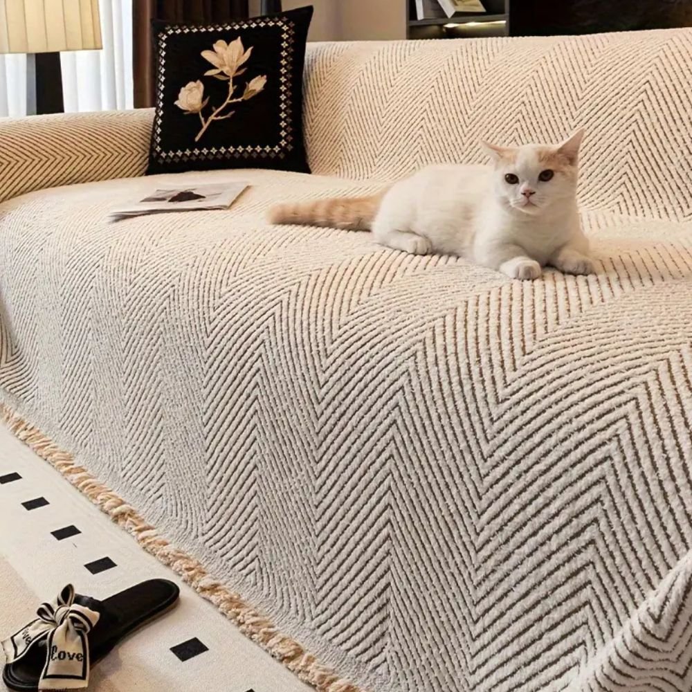 Hommfer – Housse de Canapé en Tissu Chevron Élégant - Hommfer