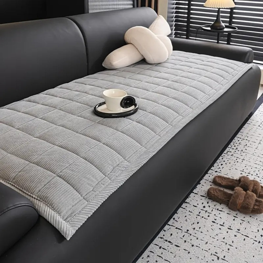 Hommfer – Housse de canapé matelassée élégante en lin - Hommfer