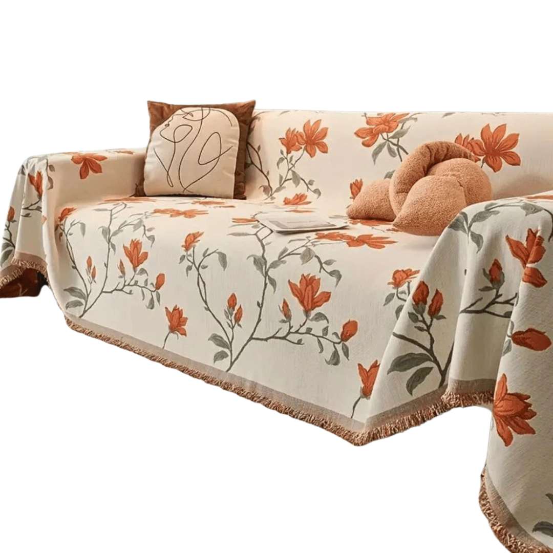 Hommfer - Housse de Canapé Vintage en Chenille Florale - Hommfer