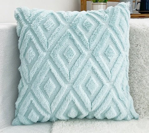 Hommfer - Housse de Coussin à Motif Diamant 3D en Coton et Lin pour Salon - Hommfer