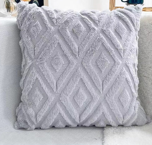 Hommfer - Housse de Coussin à Motif Diamant 3D en Coton et Lin pour Salon - Hommfer