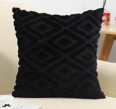 Hommfer - Housse de Coussin à Motif Diamant 3D en Coton et Lin pour Salon - Hommfer