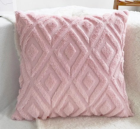 Hommfer - Housse de Coussin à Motif Diamant 3D en Coton et Lin pour Salon - Hommfer