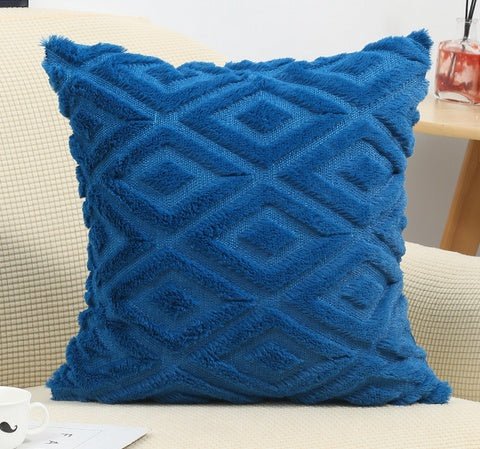 Hommfer - Housse de Coussin à Motif Diamant 3D en Coton et Lin pour Salon - Hommfer