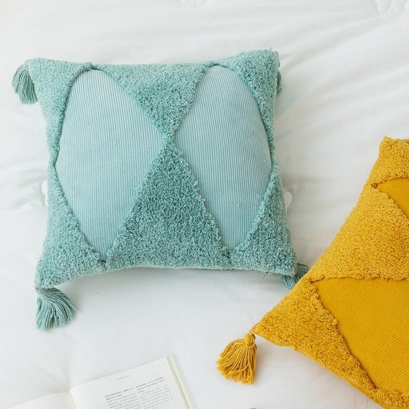 Hommfer – Housse de Coussin Carrée en Coton à Motif Géométrique - Hommfer