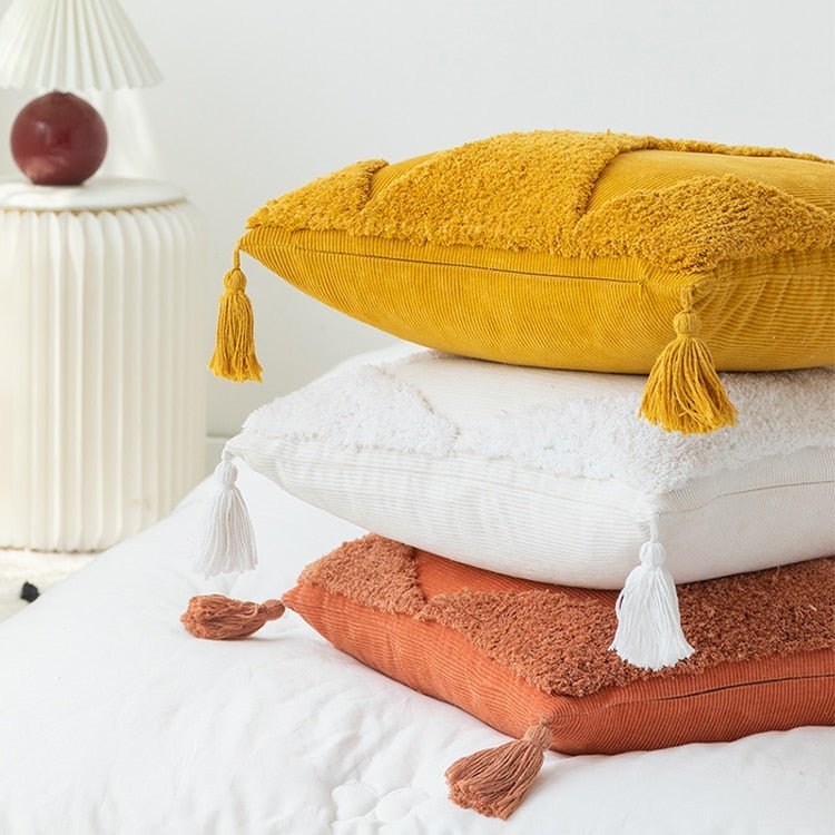 Hommfer – Housse de Coussin Carrée en Coton à Motif Géométrique - Hommfer