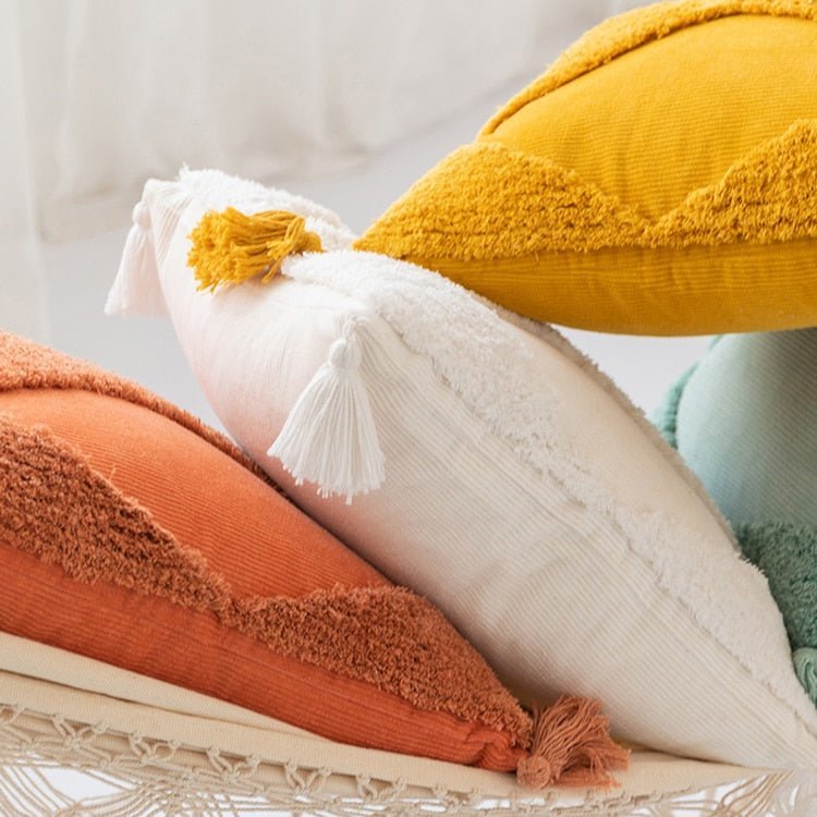 Hommfer – Housse de Coussin Carrée en Coton à Motif Géométrique - Hommfer