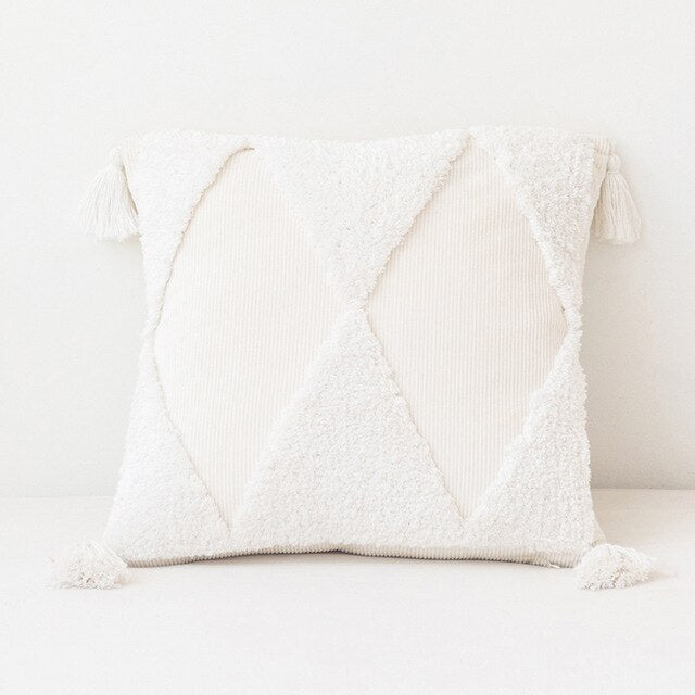 Hommfer – Housse de Coussin Carrée en Coton à Motif Géométrique - Hommfer