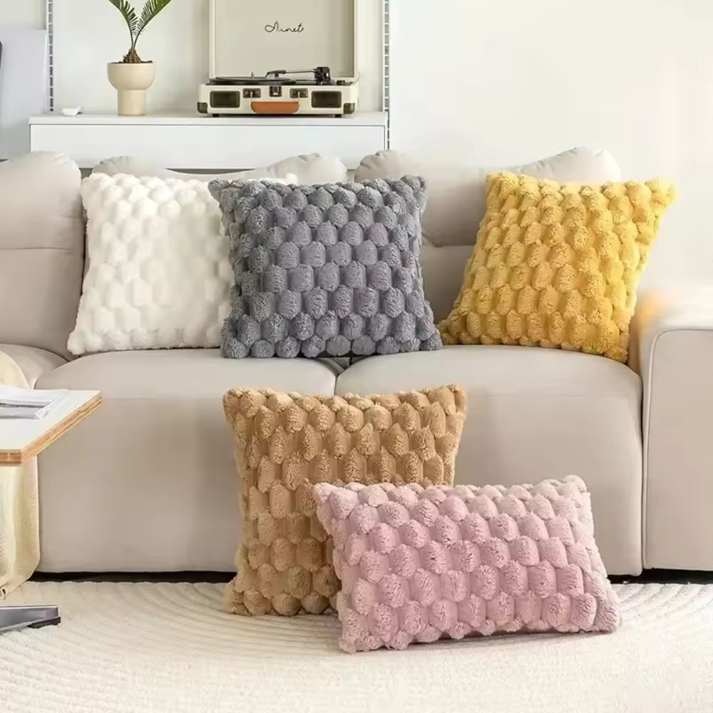 Hommfer – Housse de Coussin en Peluche Douce et Élégante - Hommfer