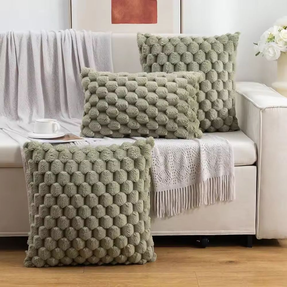 Hommfer – Housse de Coussin en Peluche Douce et Élégante - Hommfer
