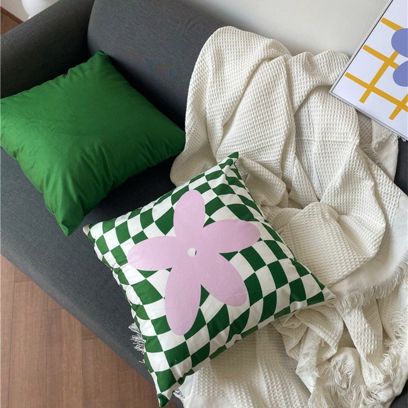 Hommfer – Housse de Coussin Florale Verte et Lilas - Hommfer