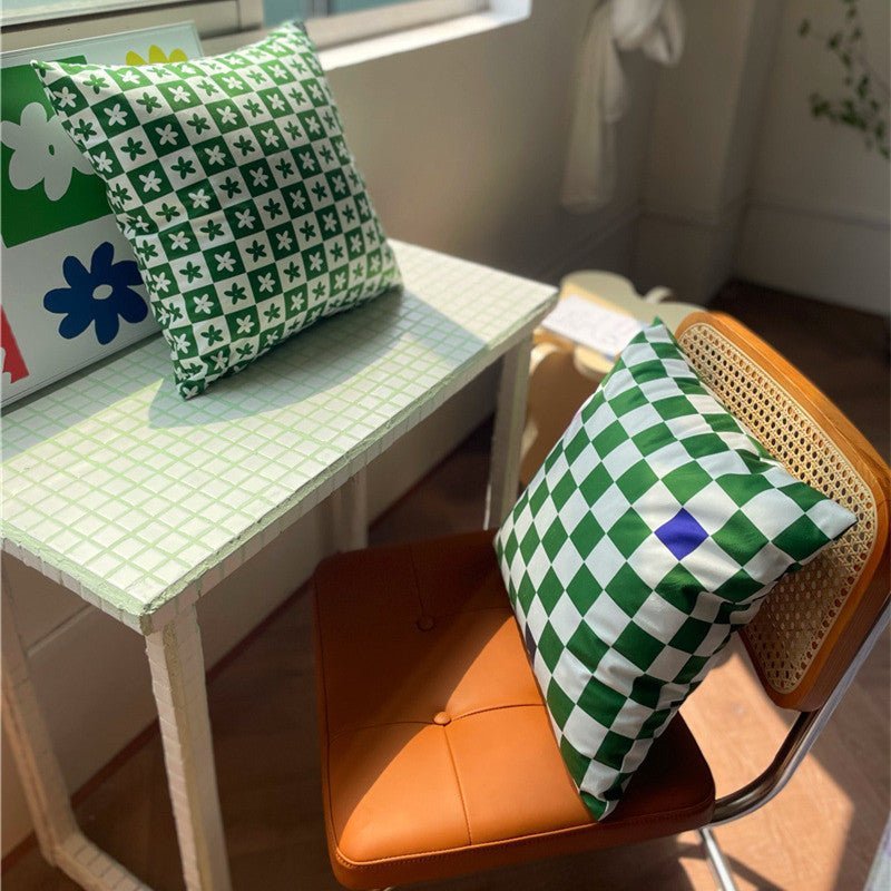 Hommfer – Housse de Coussin Florale Verte et Lilas - Hommfer
