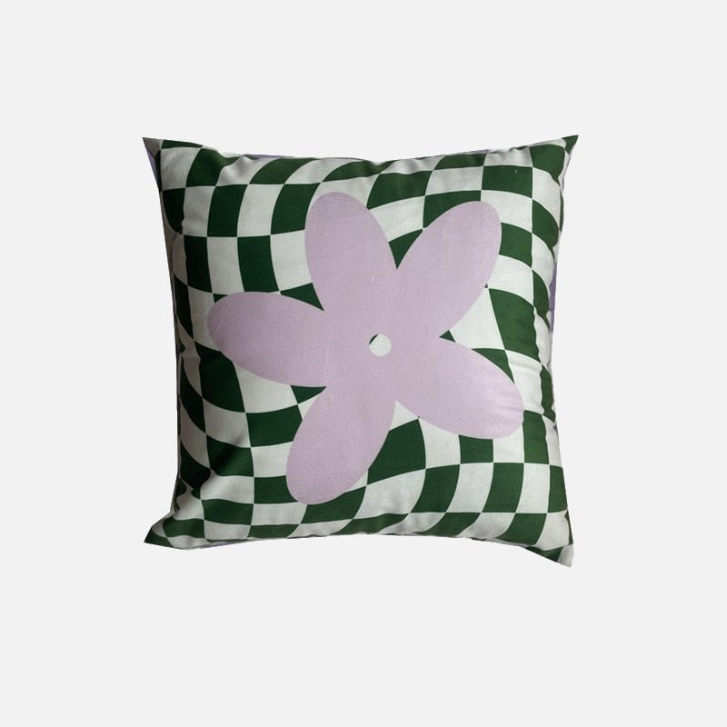 Hommfer – Housse de Coussin Florale Verte et Lilas - Hommfer