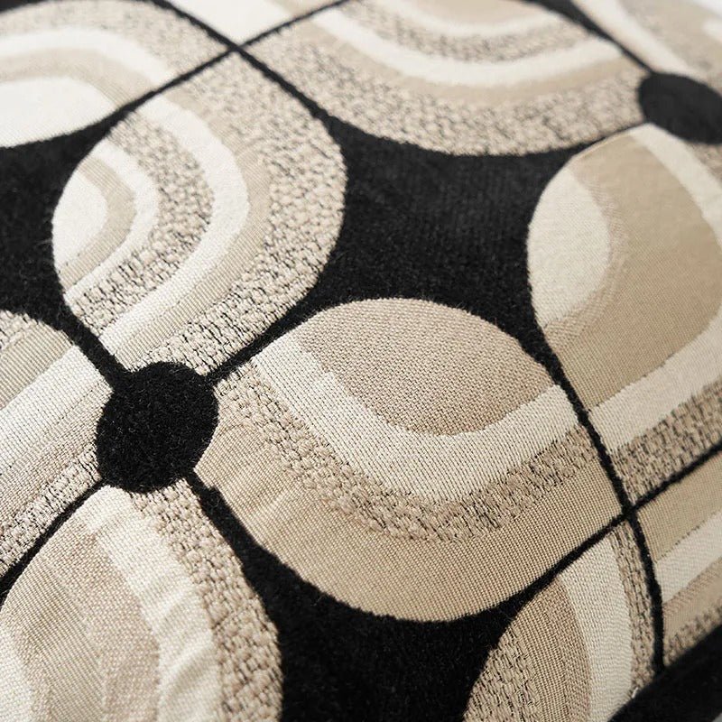 Hommfer – Housse de Coussin Géométrique Noire Moderne - Hommfer