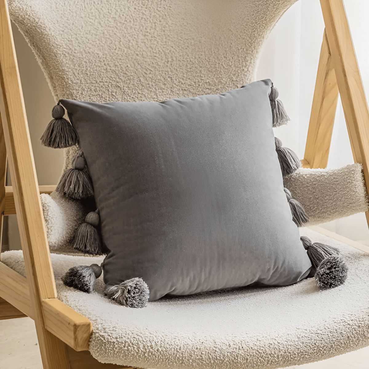 Hommfer – Housse de Coussin Pompons Style Bohème - Hommfer