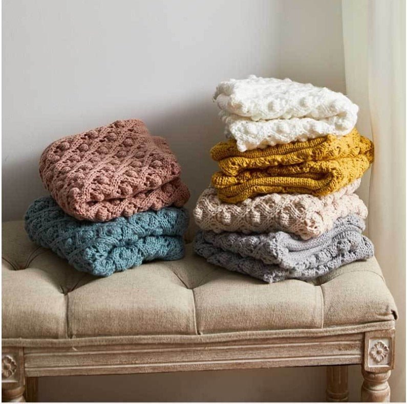 Hommfer - Housse de Coussin Tricotée Style Vintage pour le Salon - Hommfer