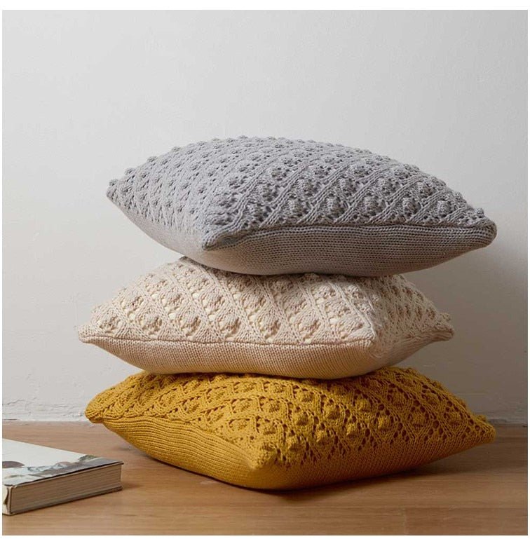 Hommfer - Housse de Coussin Tricotée Style Vintage pour le Salon - Hommfer