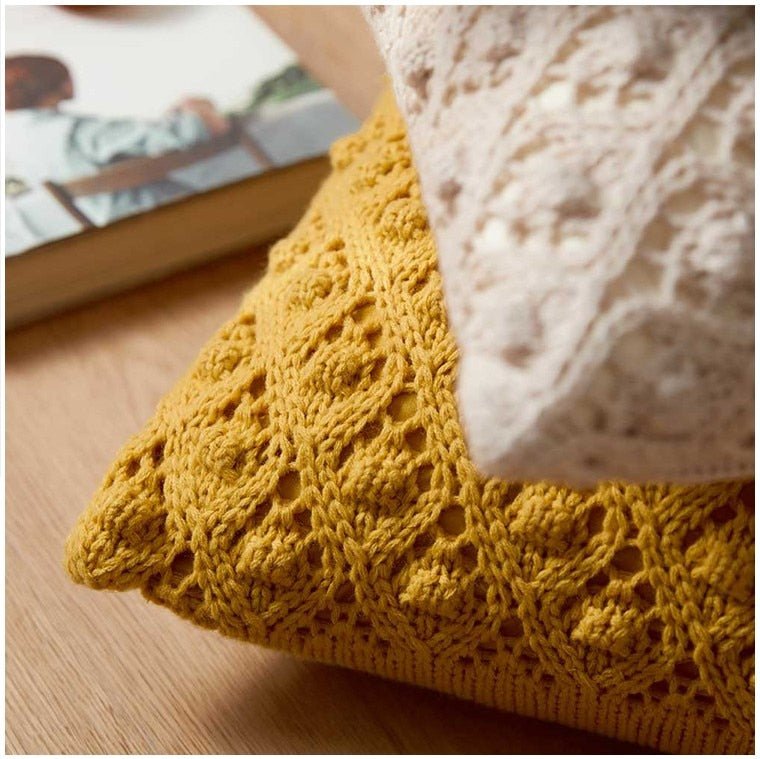 Hommfer - Housse de Coussin Tricotée Style Vintage pour le Salon - Hommfer