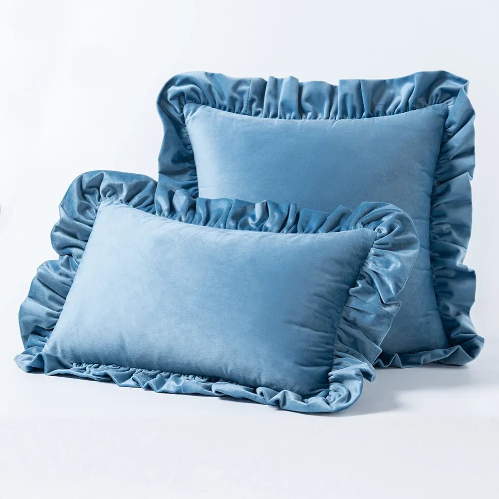Hommfer – Housses de Coussin en Velours avec Volants Décoratifs – 16 Couleurs - Hommfer