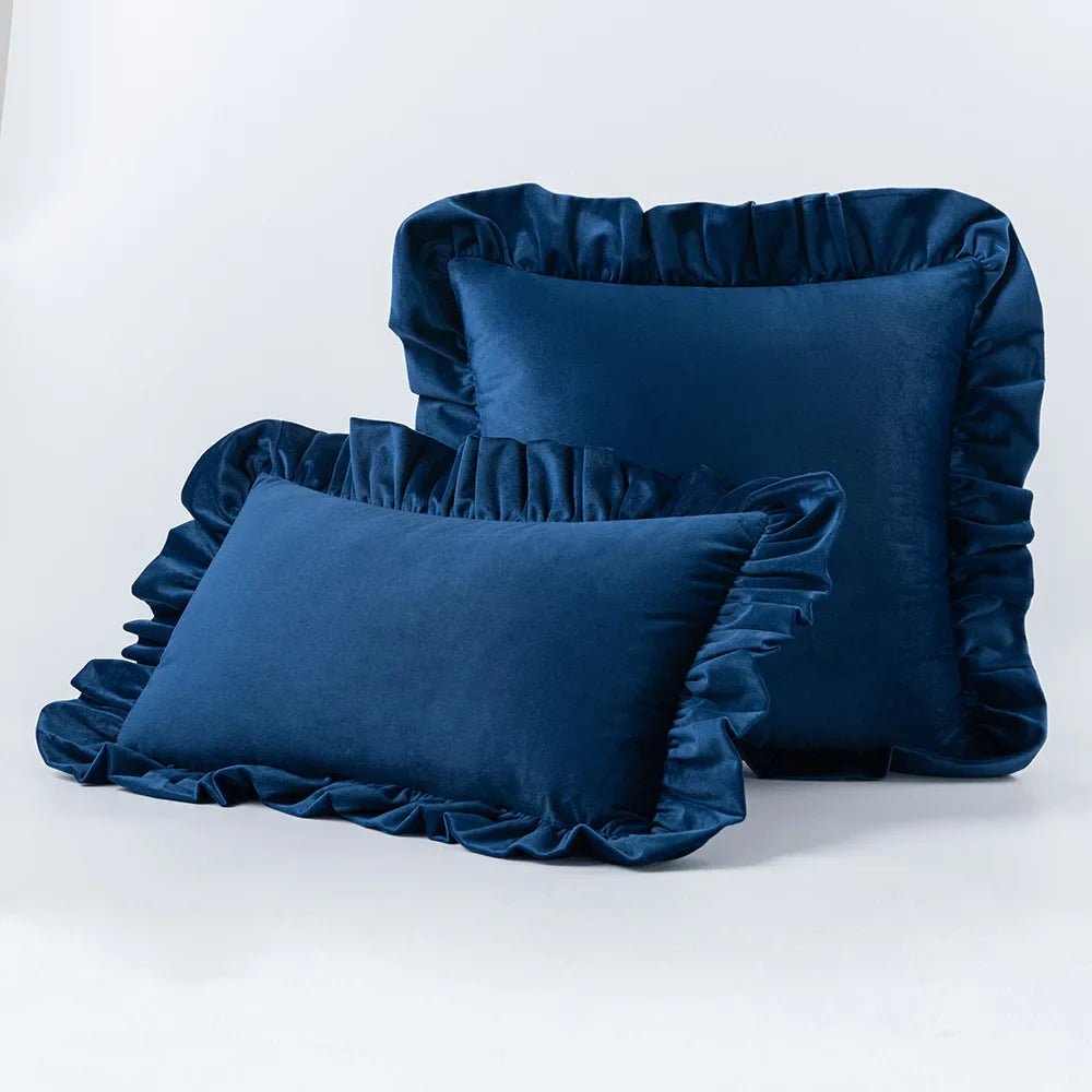 Hommfer – Housses de Coussin en Velours avec Volants Décoratifs – 16 Couleurs - Hommfer