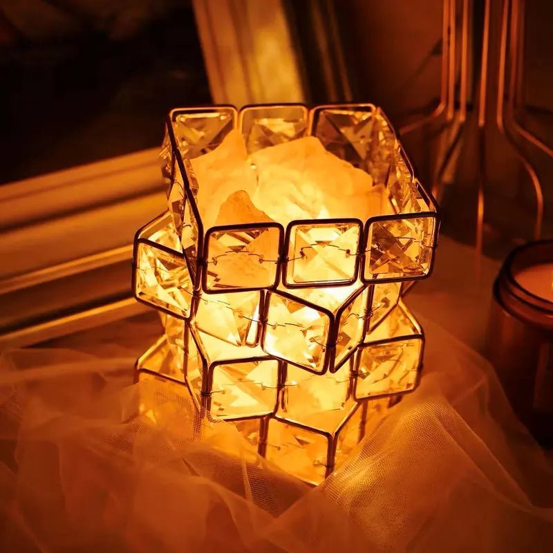 Hommfer – Lampe Cristal Cube avec Sel de l'Himalaya - Hommfer