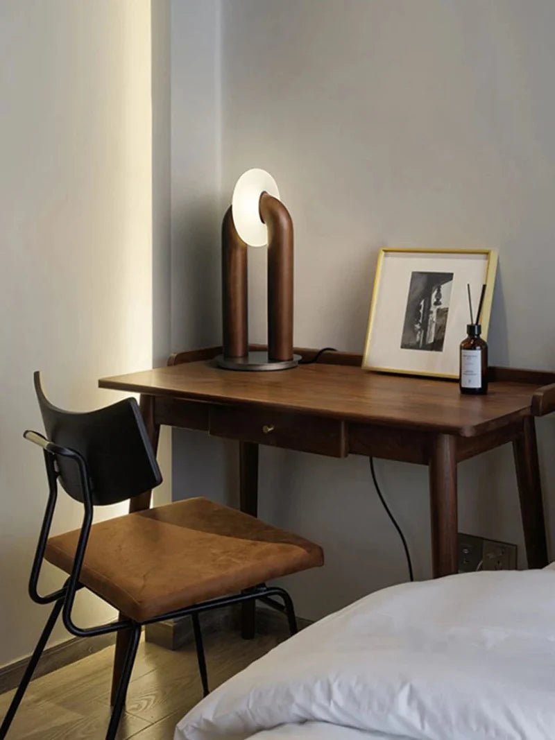 Hommfer – Lampe de Table LED en Bois Courbé pour la Chambre - Hommfer