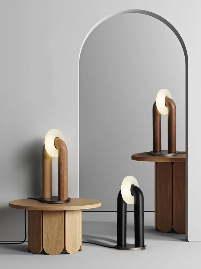 Hommfer – Lampe de Table LED en Bois Courbé pour la Chambre - Hommfer