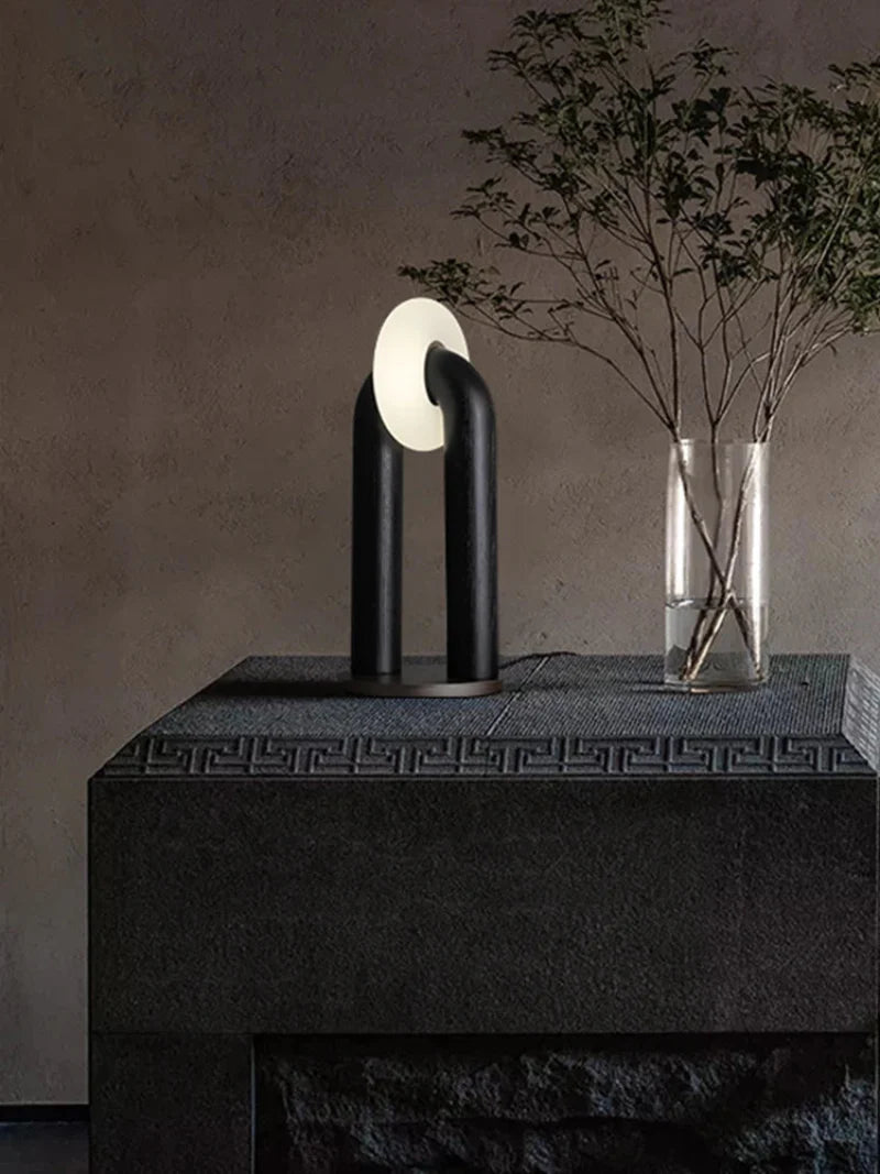 Hommfer – Lampe de Table LED en Bois Courbé pour la Chambre - Hommfer