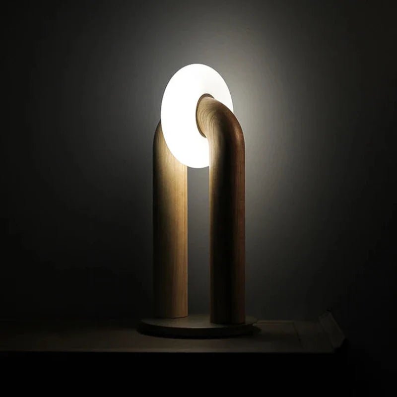 Hommfer – Lampe de Table LED en Bois Courbé pour la Chambre - Hommfer