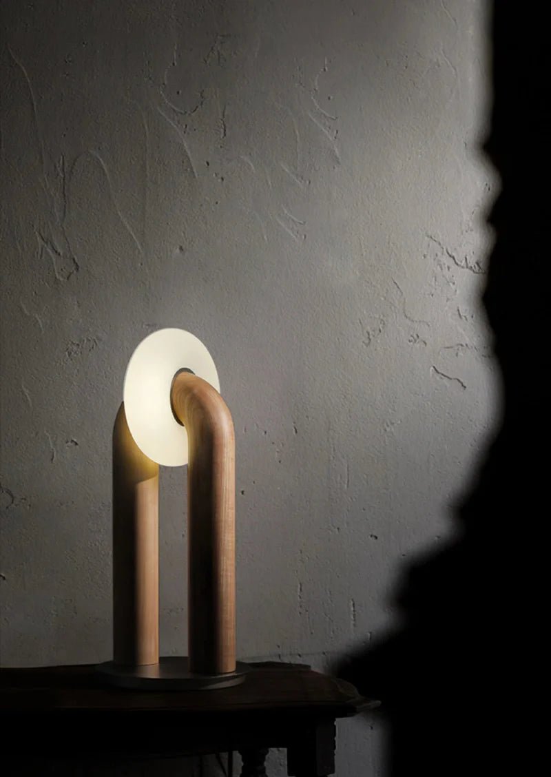 Hommfer – Lampe de Table LED en Bois Courbé pour la Chambre - Hommfer